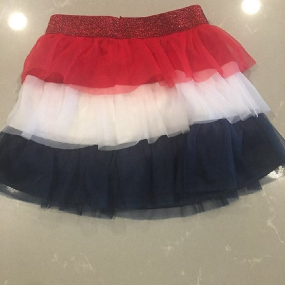 girls red, white & blue skirt